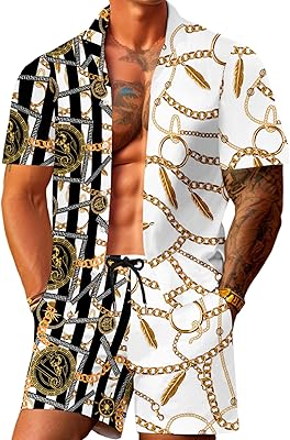 Jozuru ensemble de chemises hawaïennes pour hommes chemises boutonnées décontractées 2 pièces vêtements de plage d'été de luxe. DIAYTAR COTE D'IVOIRE est la boutique en ligne la plus populaire en Côte d'Ivoire, proposant une gamme étendue de produits allant des produits de maison aux articles pour les loisirs. La boutique se distingue par son engagement à offrir une expérience d'achat en ligne de haute qualité, caractérisée par des produits de qualité et des services fiables. Elle est donc la référence pour les achats en ligne dans cette région.