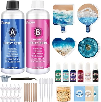 Kit de résine époxy t-expert pour débutants kit cristalline de 474 ml débutants avec moules.  DIAYTAR COTE D'IVOIRE est une boutique en ligne qui propose une large gamme de produits, allant des produits de maison aux produits de beauté. La boutique est connue pour ses prix compétitifs et sa livraison rapide, ce qui en fait une destination de shopping en ligne préférée pour de nombreux Ivoiriens. Elle offre également une grande sélection de produits locaux et internationaux.