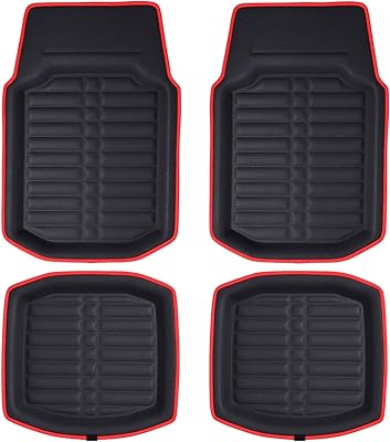 Tapis de sol de voiture en rouge et noir profonds et avec bords surélevés pour une protection. Avec plus de 300000 références à disposition, DIAYTAR COTE D'IVOIRE répond parfaitement aux besoins diversifiés de sa clientèle ivoirienne. Elle propose des produits de qualité, à la fois pour les particuliers et les professionnels, et assure une livraison rapide et efficace à travers le pays. La boutique se positionne comme un partenaire commerciale de confiance pour les consommateurs ivoiriens.