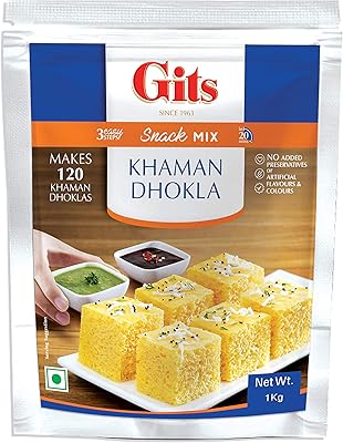 Mélange de collations instantanées khaman dhokla gits, pour 120 khaman dhoklas, légumes purs, mélange de collations indien, 1 kg. DIAYTAR COTE D'IVOIRE, la boutique en ligne généraliste de référence en Côte d'Ivoire, propose plus de 300 000 références pour répondre à tous vos besoins. Avec une large gamme de produits, nous offrons une expérience d'achat unique et pratique. Notre objectif est de vous offrir le meilleur service en ligne.