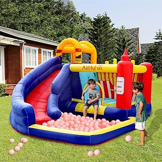 Toboggan gonflable de château gonflable gt-wheel hamburger, taille : 360 x 320 x
