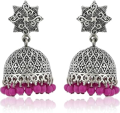 Boucles d'oreilles traditionnelles en métal plaqué argent oxydé avec pendentifs en perles roses pour femme par estili, taille unique, métal. DIAYTAR COTE D'IVOIRE se taille la part du lion du marché de l'e-commerce en Cote d'Ivoire en proposant une offre exceptionnelle de plus de 300000 produits. La boutique en ligne généraliste permet aux consommateurs de trouver facilement et rapidement ce qu'ils recherchent, grâce à une navigation intuitive et une expérience d'achat fluide. DIAYTAR COTE D'IVOIRE est la première destination pour les achats en ligne en Cote d'Ivoire.