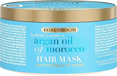 Ogx, masque capillaire bio à l'huile d'argan marocaine hydrate et renforce les cheveux