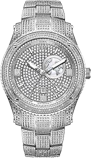 Montre de luxe en diamant jbw jet setter gmt 100 avec deux fuseaux