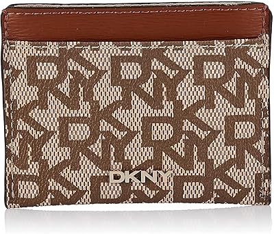 Portefeuille à deux volets dkny pour femme r92zjc09, marron foncé, marron caramel, beige