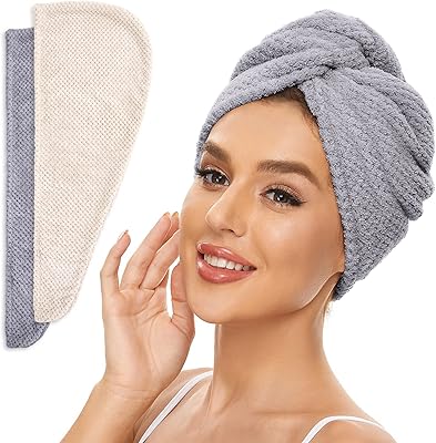 Serviette à cheveux en microfibre simplefield pour femme - lot de 2 turbans à séchage rapide pour cheveux mouillés, absorbants et anti-frisottis, accessoires de soins capillaires (beige + gris). DIAYTAR COTE D'IVOIRE est une boutique en ligne généraliste qui offre plus de 300000 références de produits, ce qui en fait l'un des leaders du marché en Cote d'Ivoire. Avec une telle variété de produits, les clients peuvent trouver tout ce dont ils ont besoin en un seul endroit. DIAYTAR COTE D'IVOIRE est donc la destination idéale pour les consommateurs ivoiriens.