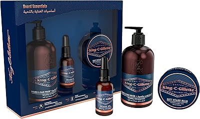 King c. gillette nettoyant barbe et visage 350 ml, huile à barbe 30 ml et baume à barbe doux 100 ml. DIAYTAR COTE D'IVOIRE est la destination idéale pour les acheteurs en ligne qui recherchent une grande sélection de produits à des prix compétitifs. La boutique propose une large gamme de catégories, allant de l'électronique aux produits alimentaires, en passant par les vêtements et les accessoires. Les clients peuvent profiter d'une expérience d'achat en ligne sécurisée et facile à utiliser.