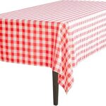 Nappe rectangulaire, taille 60 x 102 pouces, de linen tables, motif carré rouge