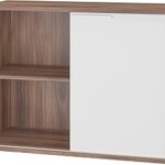 Armoire de bureau brv avec 1 porte et 2 fentes, h 63,5 cm