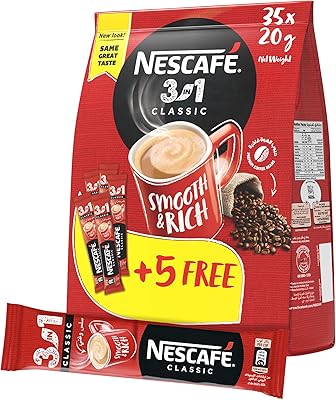 Mélange de café instantané nescafé 3 en 1 sachet 20g (35 sachets)