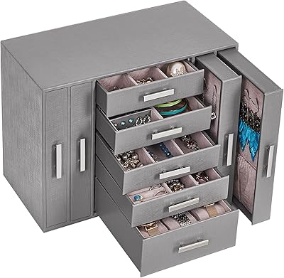 Grande boîte de rangement de bijoux unoprod, boîte de rangement de bijoux