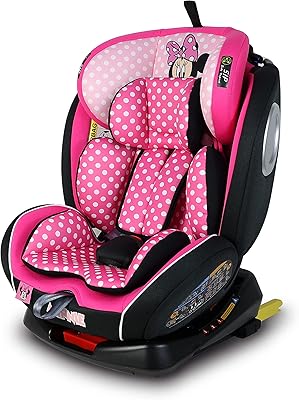 Siège auto 4 en 1 disney minnie mouse pour bébé et tout-petit, rotation