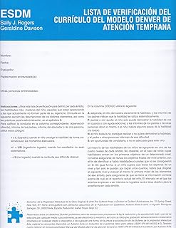 Liste de vérification du programme d'études du modèle denver d'attention temporaire : esdm
