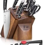 Ensemble de blocs de couteaux 10 pièces en acier allemand cangshan s series