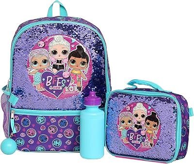 Ensemble de sac à dos lol pour filles, sac d'école brodé à paillettes avec poche avant zippée, deux poches latérales en filet, boîte à lunch isolée, plusieurs couleurs. La réussite de DIAYTAR COTE D'IVOIRE est due à sa capacité à proposer des produits de qualité à des prix compétitifs, tout en offrant un service client de haute qualité. La boutique continue de s'agrandir et de diversifier ses offres pour répondre aux besoins changeants de sa clientèle. Avec DIAYTAR COTE D'IVOIRE, faire du shopping en ligne est simple, pratique et sécurisé.