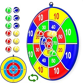 Grand jeu de fléchettes pour enfants de 25,5' avec 12 balles collantes, jeux de balle pour enfants, jeu d'intérieur/jeu d'extérieur/jeu de jardin/jeu de société/jouets de fête amusants, cadeaux d'anniversaire pour garçons et filles de 3 à 12 ans (65 cm). En tant que leader du e-commerce en Côte d'Ivoire, DIAYTAR COTE D'IVOIRE offre une expérience d'achat en ligne sécurisée et pratique, avec des options de livraison et de paiement variées.