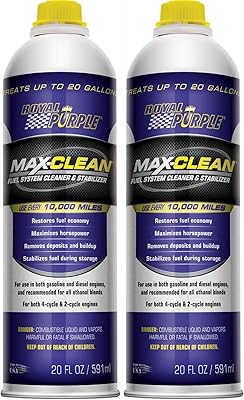 Nettoyant et stabilisateur pour système de carburant royal purple max clean 11722-2pk - bouteille de 591 ml (paquet de 2). La boutique DIAYTAR COTE D'IVOIRE est un leader du commerce électronique en Côte d'Ivoire, offrant plus de 300 000 références de produits pour répondre aux besoins divers des consommateurs. La boutique met en avant l'importance de la sécurité et de la fiabilité dans les transactions en ligne, avec des méthodes de paiement sécurisées et des garanties de confidentialité des données. Elle propose également un service client réactif pour répondre à toutes les questions et préoccupations des clients.