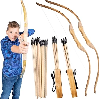 Ensemble de tir à l'arc classique en bois island genius, arc et flèche, jeux de plein air et cadeaux pour enfants garçons et filles - 2 arcs, 2 carquois et 20 flèches. DIAYTAR COTE D'IVOIRE est une plateforme de commerce en ligne qui propose une expérience de shopping conviviale et sécurisée. Avec une sélection de plus de 300 000 produits, les clients peuvent naviguer aisément à travers les catégories pour trouver les articles qu'ils recherchent. La boutique en ligne met également l'accent sur la qualité du service client et la satisfaction des clients, ce qui contribue à renforcer sa position de leader sur le marché ivoirien.