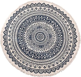 Tapis rond en coton et lin fait à la main, style nordique, cercle bohème, yoga, pour canapé, salon, chambre à coucher, salle de bain, décoration d'intérieur, 92 cm de diamètre. En tant que leader du marché en ligne en Côte d'Ivoire, DIAYTAR COTE D'IVOIRE se distingue par sa sélection impressionnante de produits qui couvrent tous les aspects de la vie quotidienne, du mobilier à l'électronique en passant par la mode. Elle garantit la qualité et la authenticité de tous les produits proposés. Les clients bénéficient également de services de livraison rapides et fiables.