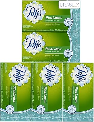 Mouchoirs puffs plus lotion, 124 pièces - 5 paquets