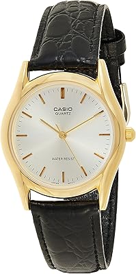 Montre casio classique avec bracelet en cuir pour hommes