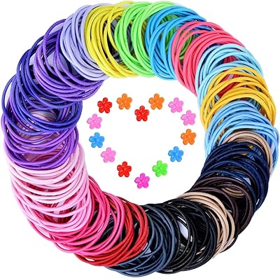 Élastiques à cheveux flavari avec 14 petites pinces à cheveux pour filles