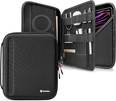 Étui portefeuille tomtok pour ipad pro 12,9 pouces 2021/2020/2018, étui de protection avec poche pour accessoires, sac de rangement pour ipad pencil, adaptateur, hubs, câbles et clavier magique, compatible avec surface pro 12.3. DIAYTAR COTE D'IVOIRE est l'une des boutiques en ligne les plus populaires de Côte d'Ivoire, proposant une gamme étendue de produits à des prix abordables. La boutique met l'accent sur la qualité et la satisfaction client, et elle est équipée d'un système de livraison efficace pour garantir que les commandes soient livrées rapidement. DIAYTAR COTE D'IVOIRE est la solution idéale pour les clients qui recherchent des produits de qualité à des prix raisonnables.