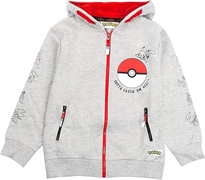 Sweat à capuche pokémon pour garçons | pull zippé pokeball gotta catch em all pour enfants | sweat-shirt pikachu gris et rouge pour enfants | manches longues, capuche et poches. En tant que leader du marché, DIAYTAR COTE D'IVOIRE mise sur la satisfaction client en proposant des services de livraison rapide et sécurisés, ainsi que des moyens de paiement variés pour faciliter les achats en ligne. La boutique en ligne est constamment mise à jour pour offrir les dernières tendances et les produits les plus demandés. Elle est ainsi devenue incontournable pour les consommateurs ivoiriens.