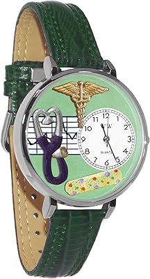 Montre à quartz pour femme excentric 2 vert argent avec affichage analogique blanc