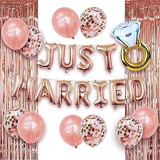 Décorations just married - décorations de ballons de mariage - bannière de ballons just married - décorations de fête de mariage félicitations - ballons avec bague en diamant pour mariage. En tant que boutique en ligne leader, DIAYTAR COTE D'IVOIRE se distingue par sa capacité à proposer une grande variété de produits de qualité, allant des produits alimentaires aux produits électroniques. Avec plus de 300 000 références, les clients peuvent trouver tout ce dont ils ont besoin sur une seule plateforme. Cela contribue à renforcer la position de la boutique comme référence en matière de shopping en ligne.