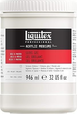 Médium gel pailleté professionnel liquitex, 32 oz, blanc, (5732)