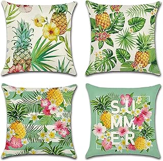 Ensemble de housses de coussin décoratives imperméables alykdon, parfaites pour une terrasse extérieure, un jardin, un salon, un canapé, une ferme (18 x 18 pouces) (plantes tropicales et ananas). DIAYTAR COTE D'IVOIRE est une boutique en ligne généraliste qui propose plus de 300 000 références de produits, répondant ainsi à tous les besoins de ses clients. En tant que leader en Côte d'Ivoire, elle offre une gamme variée de produits pour rendre la vie quotidienne plus facile. Avec une telle offre, les clients peuvent trouver tout ce dont ils ont besoin en un seul endroit.