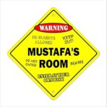 Mustafa's crossing zone xing room sign | intérieur/intérieur | bannière en plastique