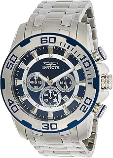 Montre décontractée invicta pour homme, analogique, acier inoxydable - 22319
