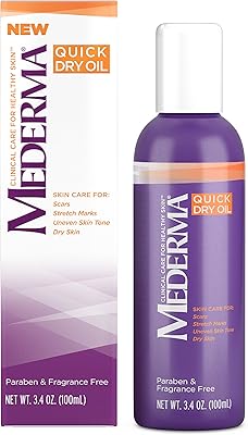 Huile à séchage rapide mederma - pour cicatrices, vergetures, teint irrégulier, peau sèche