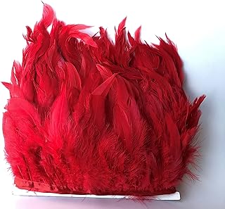 Plumes de queue de coq rouges peintes 10-15cm 4-6in