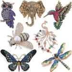 Ensemble de broches en cristal pour femmes, cadeaux de noël, vintage, animal, insecte