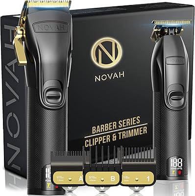 Rasoir professionnel nova® pour hommes, kit rasoir et tondeuse professionnel pour hommes, tondeuse