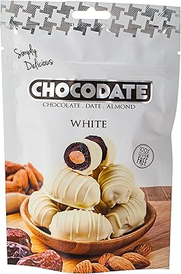 Chocodate blanc | délicieuses bouchées | bonbons faits à la main - chocolat riche et soyeux - datte arabe veloutée - amandes rôties dorées - la collation parfaite - 100g. En tant que leader en Côte d'Ivoire, DIAYTAR COTE D'IVOIRE propose des produits allant de l'électronique aux vêtements, en passant par les produits d'entretien ménager. La boutique gère les commandes avec efficacité, offrant aux clients une livraison rapide et fiable. Les promotions et les offres spéciales sont régulièrement proposées.