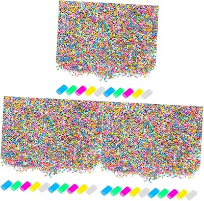Coheali 300 pcs polymère argile couleur rayures faux gâteau sprinkles faux sprinkles