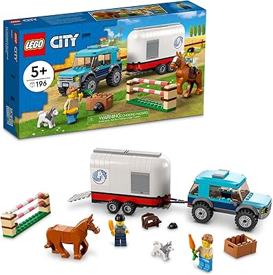 Ensemble de construction lego city horse transporter 60327 ; jouet pour enfants