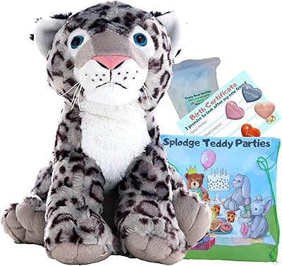 Jouet léopard des neiges peluche douce 16"-40 cm kit de fabrication d'ours