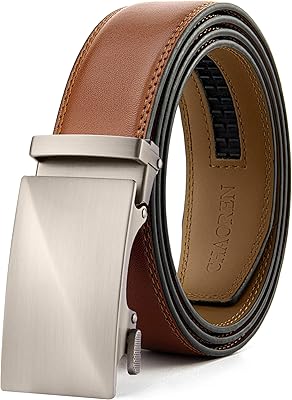 Ceinture à cliquet pour homme - ceinture en cuir pour homme 1 3/8