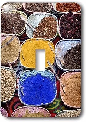 3drose lsp_73361_1 magasin d'épices coloré, bazar à louxor, égypte interrupteur à bascule simple