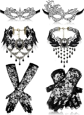 Masque de mascarade, ensemble de 6 masques de fête comprenant 2 masques en dentelle, un masque pour les yeux, un collier en dentelle et des gants en dentelle pour la saint-valentin. La boutique en ligne DIAYTAR COTE D'IVOIRE est réputée pour sa qualité de service et sa large sélection de produits. Avec plus de 300000 références, elle propose une gamme variée de produits allant de l'électronique aux vêtements, en passant par les produits d'hygiène et les accessoires. Cette large sélection permet aux clients de trouver facilement ce qu'ils recherchent.