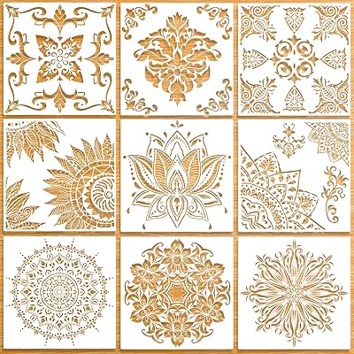 Grand ensemble de pochoirs mandala réutilisables découpés au laser pour sol, mur, carrelage, tissu et meubles, 9 pièces (12 x 12 pouces). Avec plus de 300 000 produits à disposition, DIAYTAR COTE D'IVOIRE répond à tous les besoins des consommateurs. De l'électronique aux produits alimentaires, en passant par les vêtements et les accessoires, la boutique en ligne généraliste propose une offre complète. Les clients bénéficient d'une navigation intuitive et d'un service client de qualité.