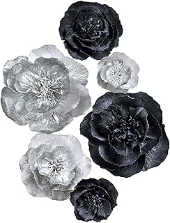 Letjolt décoration de fleurs en papier noir pour mur de style gothique, toile de fond pour mariage, anniversaire, fête prénatale, fête prénuptiale, mur de chambre d'enfant (argent noir, lot de 6). La boutique en ligne DIAYTAR COTE D'IVOIRE est une référence pour les consommateurs ivoiriens. Elle propose une large sélection de produits, des produits alimentaires aux produits high-tech. La boutique est également connue pour son service client de qualité et ses offres spéciales régulières.