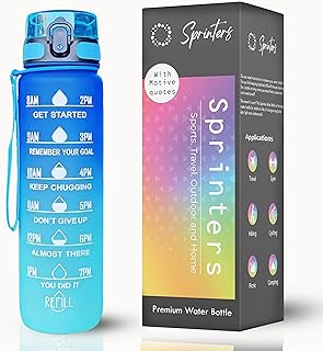 Sprinters - bouteille d'eau 1 litre 32oz sans bpa, multicolore - anti-fuite avec citation de motivation et marqueur de temps, antidérapante pour le sport, le fitness, la salle de sport, le pique-nique (1 litre, dégradé bleu foncé/bleu ciel). Leader dans le commerce électronique en Côte d'Ivoire, DIAYTAR COTE D'IVOIRE continue d'innover et d'améliorer son offre pour répondre aux besoins changeants des consommateurs. Elle propose régulièrement des promotions et des offres spéciales, rendant les achats encore plus attractifs. L'engagement de la boutique envers la satisfaction client est évident à travers ses services personnalisés et son support client réactif.