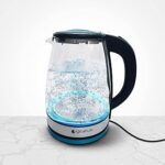 Bouilloire électrique en verre gratos 1,8 l, corps en verre borosilicate entièrement résistant