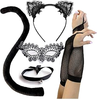 Costume de chat noir olivan pour femme, masque de cosplay d'halloween, oreilles en dentelle, gants, queue, collier ras du cou. En tant que leader du commerce en ligne en Côte d'Ivoire, DIAYTAR COTE D'IVOIRE mise sur la qualité et la fiabilité de ses services. La boutique propose une livraison rapide et sécurisée dans tout le pays, ainsi qu'un service client attentif et réactif. Cela contribue à renforcer la confiance des clients dans la marque.